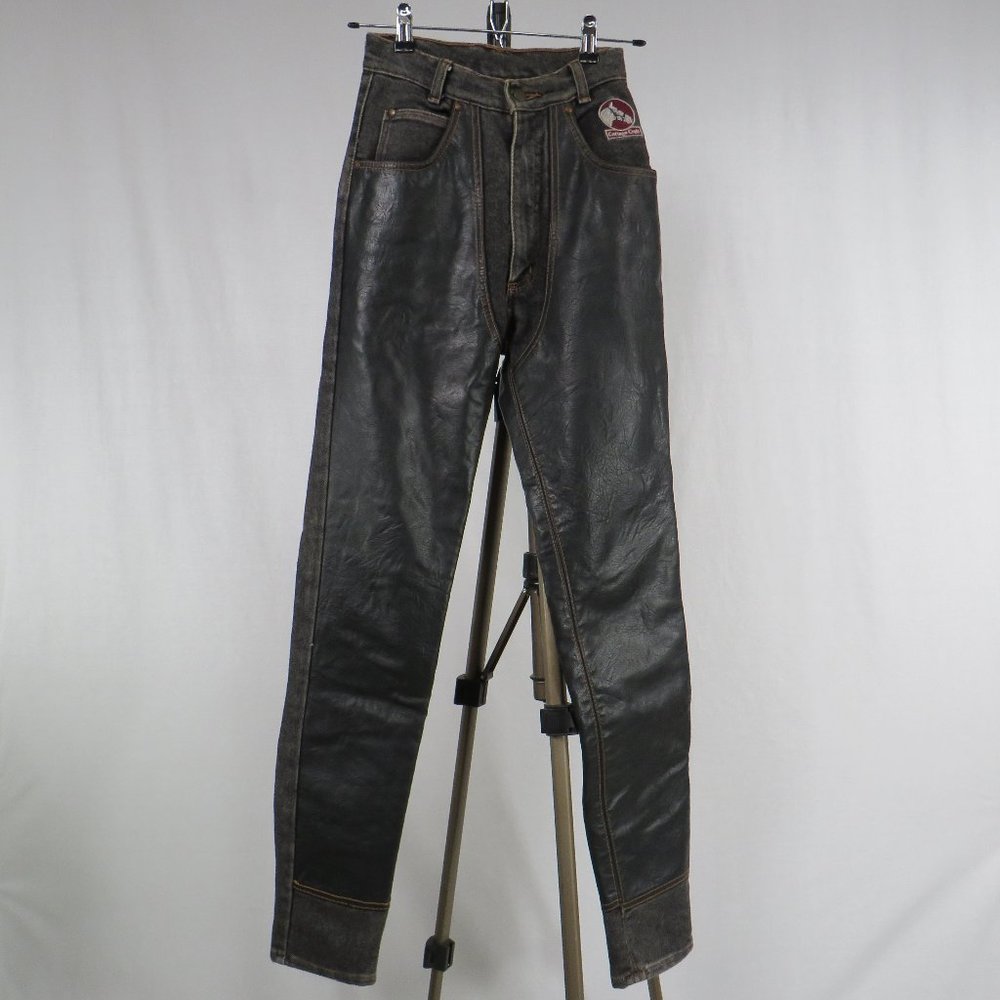 Cottage Craft Denim & Leather Pants